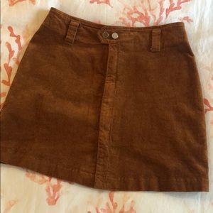 High waist corduroy skirt